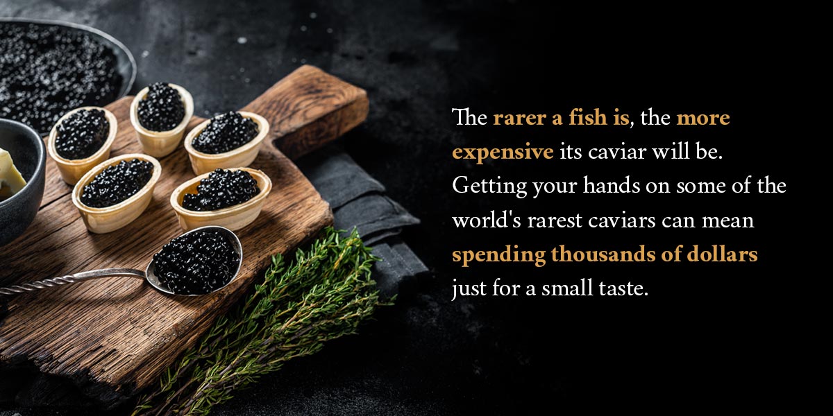 Rare caviar expensive prices