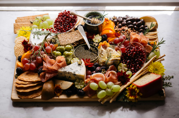 Caviar charcuterie board